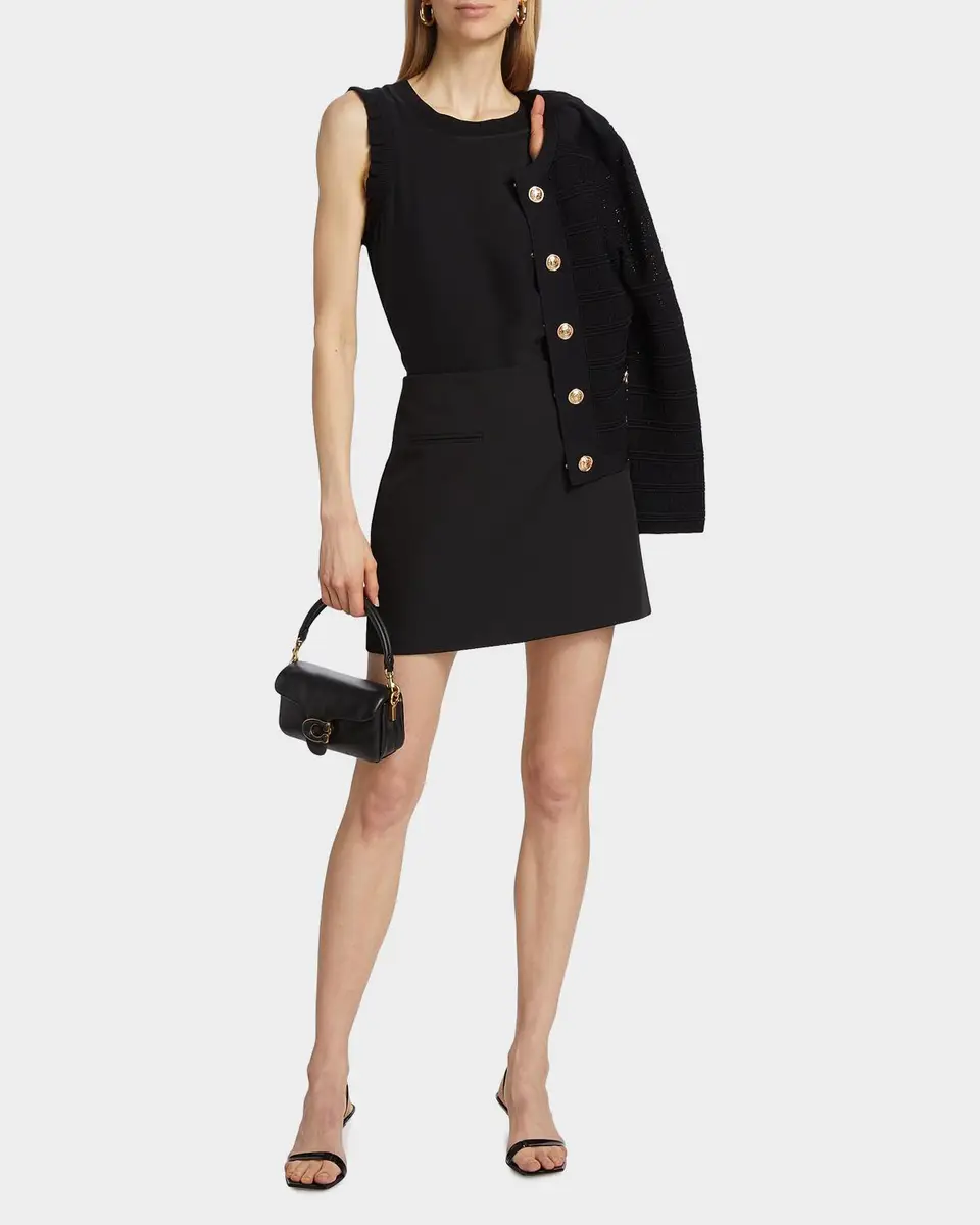 Milly Cady Solid Mini Skirt | Thumbnail 2 Milly Cady Solid Mini Skirt | Thumbnail 2