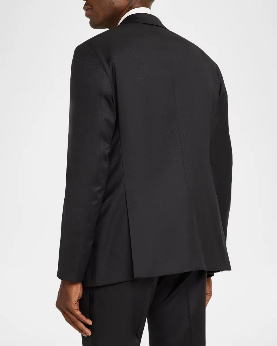 Giorgio Armani Men's Diamond-Woven Stretch-Virgin Wool Tuxedo | Thumbnail 5 Giorgio Armani Men's Diamond-Woven Stretch-Virgin Wool Tuxedo | Thumbnail 5