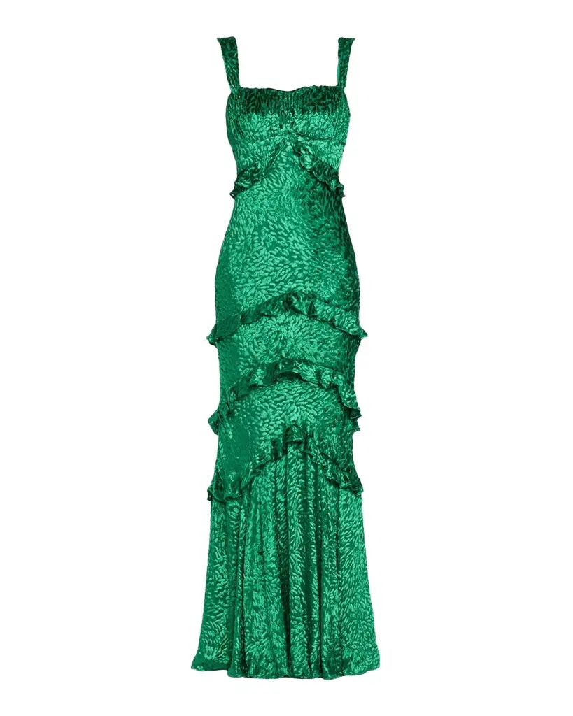 Saloni Chandra Floral Ruffled Gown | Image 1 Saloni Chandra Floral Ruffled Gown | Image 1