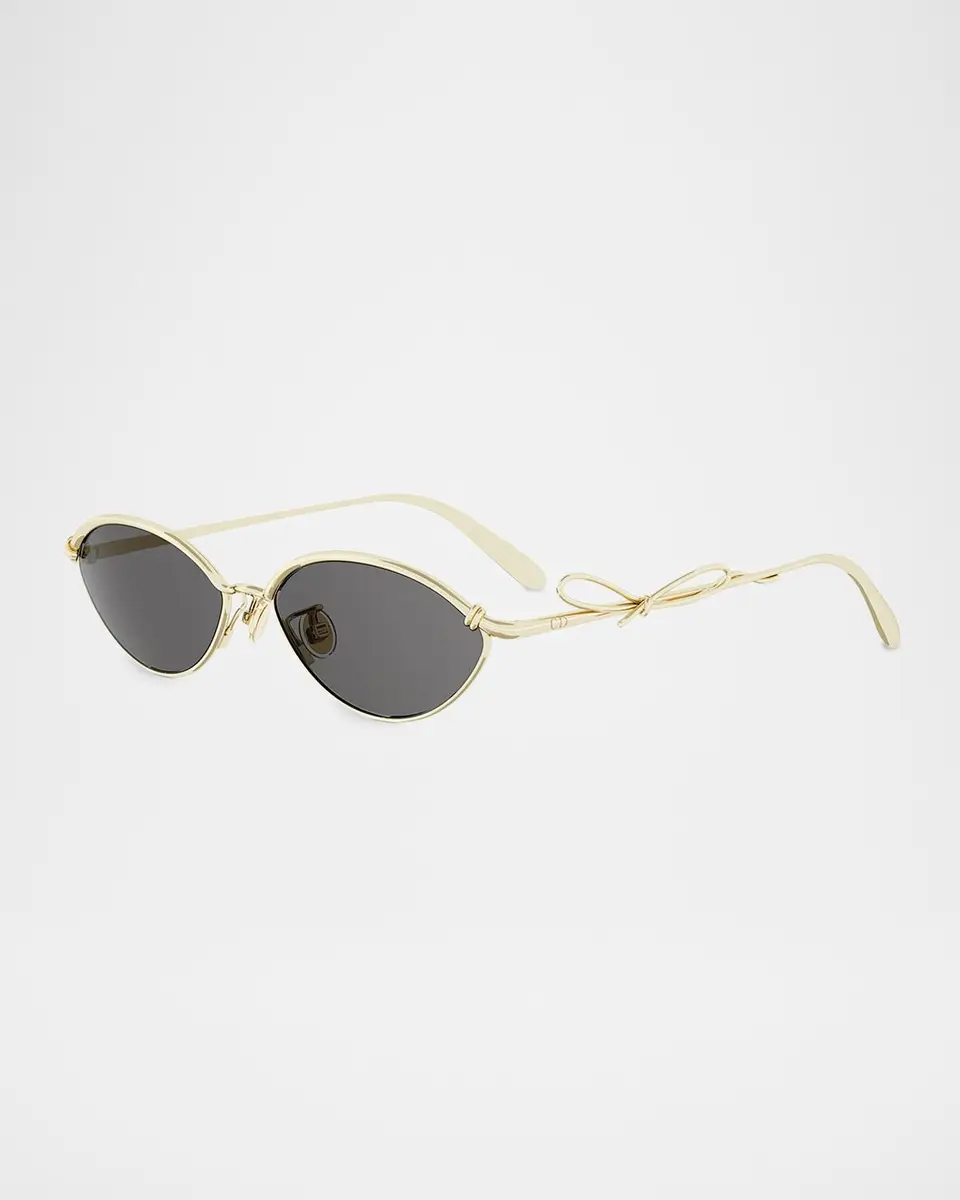 Dior Bow R1U Metal Oval Sunglasses | Thumbnail 2