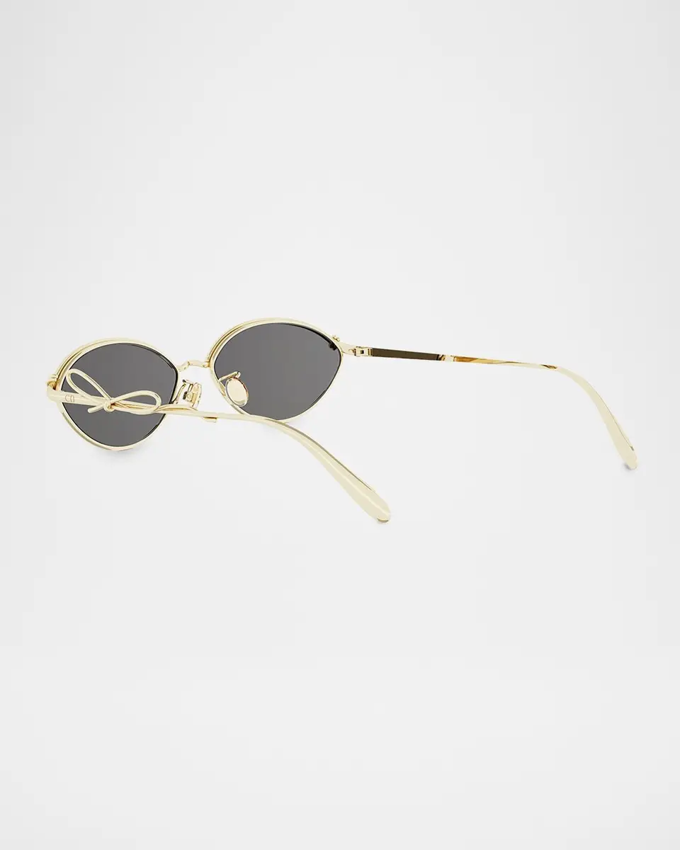 Dior Bow R1U Metal Oval Sunglasses | Thumbnail 4