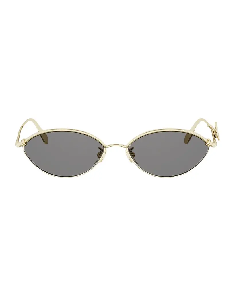 Dior Bow R1U Metal Oval Sunglasses