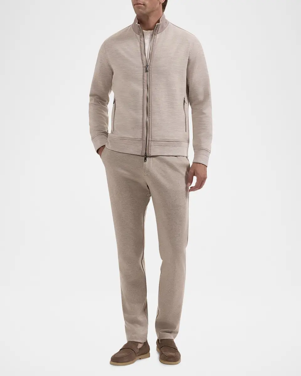 Bugatchi Men's Cotton-Wool Blend Zip-Up Cardigan | Thumbnail 2 Bugatchi Men's Cotton-Wool Blend Zip-Up Cardigan | Thumbnail 2
