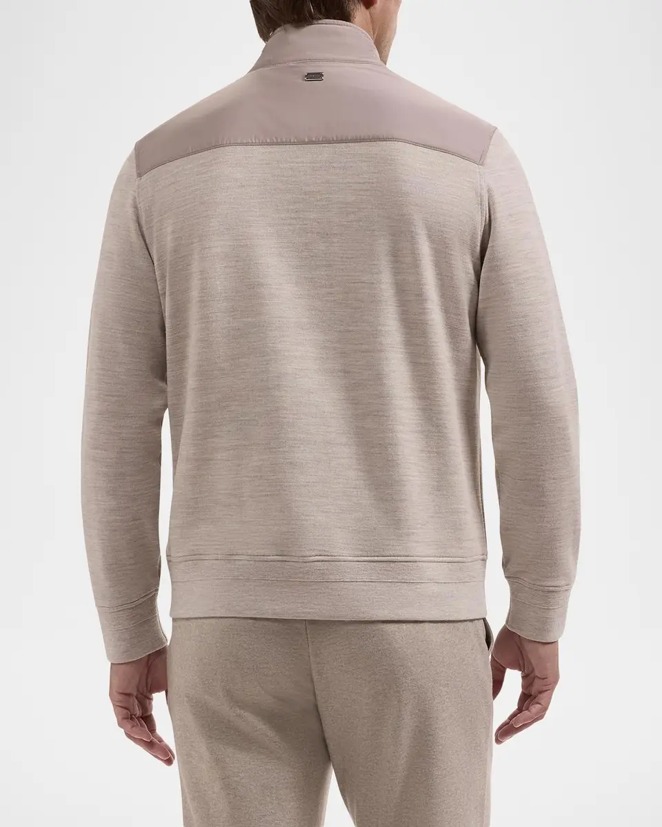 Bugatchi Men's Cotton-Wool Blend Zip-Up Cardigan | Thumbnail 3 Bugatchi Men's Cotton-Wool Blend Zip-Up Cardigan | Thumbnail 3