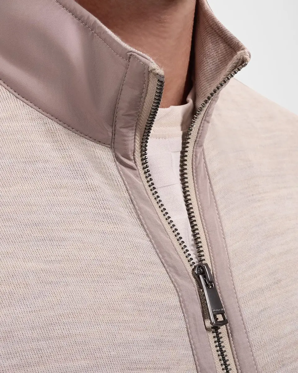 Bugatchi Men's Cotton-Wool Blend Zip-Up Cardigan | Thumbnail 5 Bugatchi Men's Cotton-Wool Blend Zip-Up Cardigan | Thumbnail 5