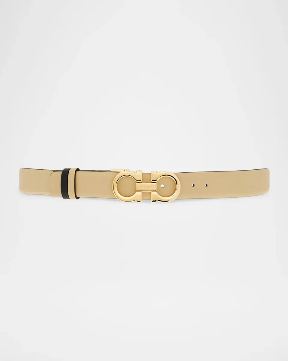 Ferragamo Mediterranean Gancini Leather Skinny Belt | Thumbnail 3 Ferragamo Mediterranean Gancini Leather Skinny Belt | Thumbnail 3