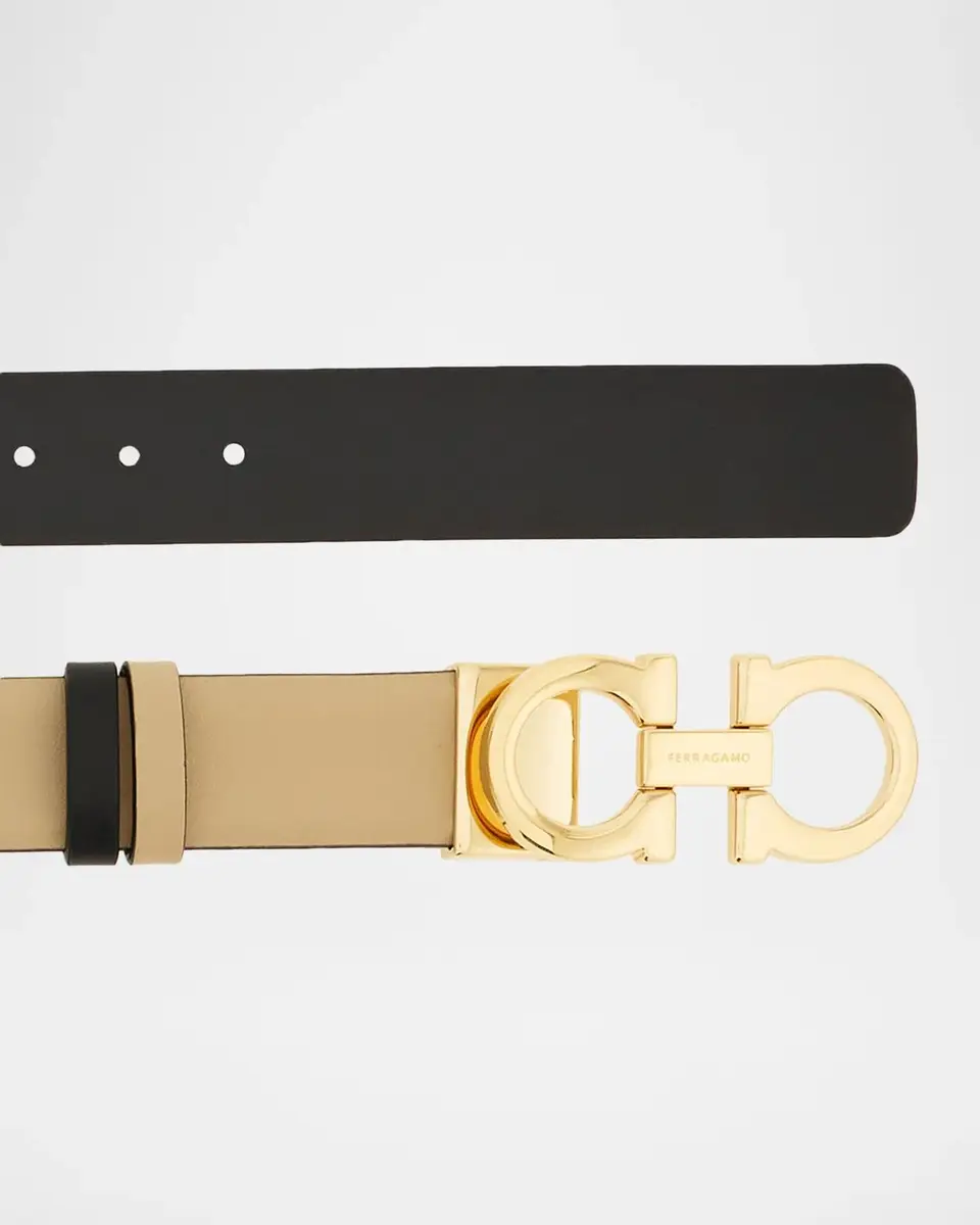 Ferragamo Mediterranean Gancini Leather Skinny Belt | Thumbnail 4 Ferragamo Mediterranean Gancini Leather Skinny Belt | Thumbnail 4