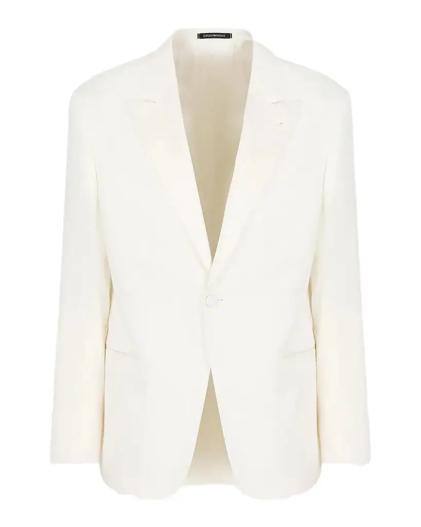 Emporio Armani Men's Textured Solid Dinner Jacket | Image 1 Emporio Armani Men's Textured Solid Dinner Jacket | Image 1