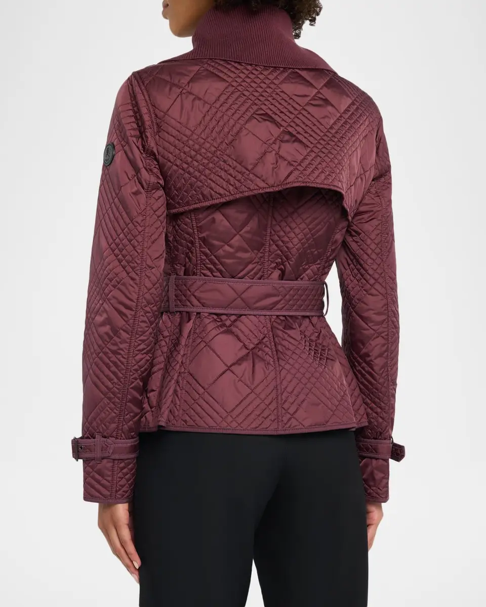 Burberry Abbeydale Micro Check Quilted Nylon Jacket | Thumbnail 3 Burberry Abbeydale Micro Check Quilted Nylon Jacket | Thumbnail 3