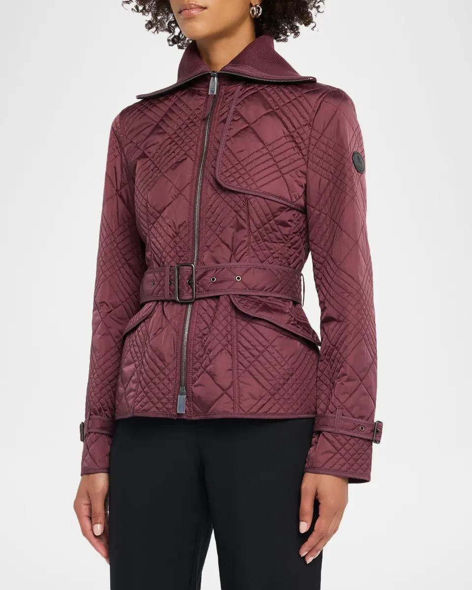 Burberry Abbeydale Micro Check Quilted Nylon Jacket | Thumbnail 4 Burberry Abbeydale Micro Check Quilted Nylon Jacket | Thumbnail 4