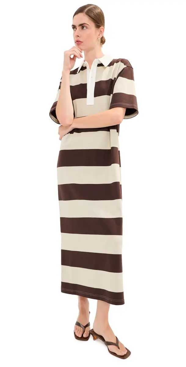 LE BOP Nell Oversized Polo Maxi Dress