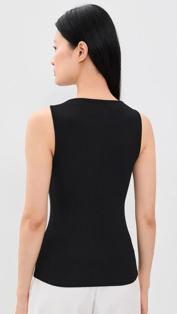 ENZA COSTA Silk Rib Sleeveless Boatneck | Thumbnail 3 ENZA COSTA Silk Rib Sleeveless Boatneck | Thumbnail 3