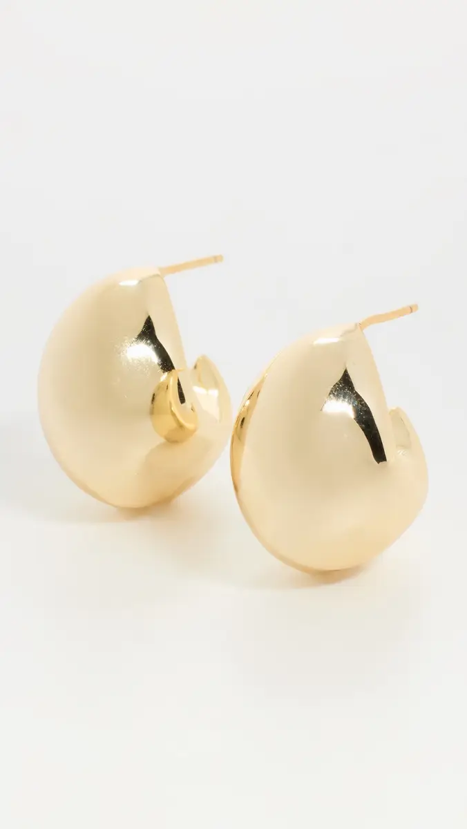 By Adina Eden Chunky Graduated Hoop Earrings | Thumbnail 2 By Adina Eden Chunky Graduated Hoop Earrings | Thumbnail 2