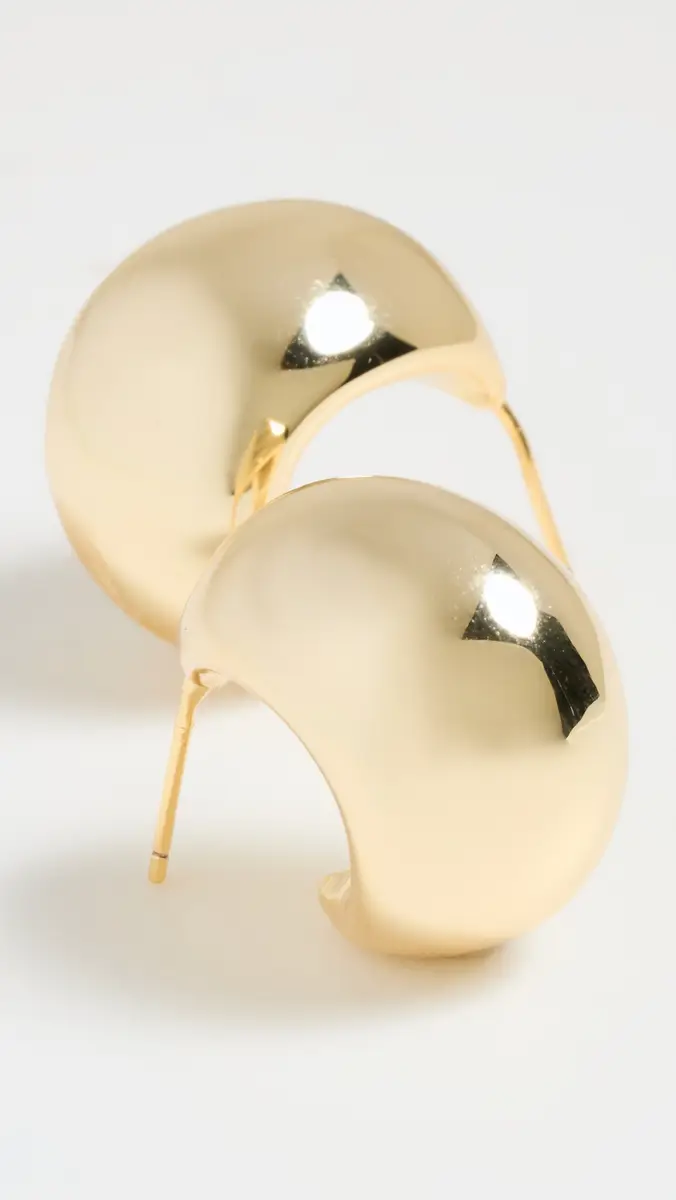 By Adina Eden Chunky Graduated Hoop Earrings | Thumbnail 4 By Adina Eden Chunky Graduated Hoop Earrings | Thumbnail 4