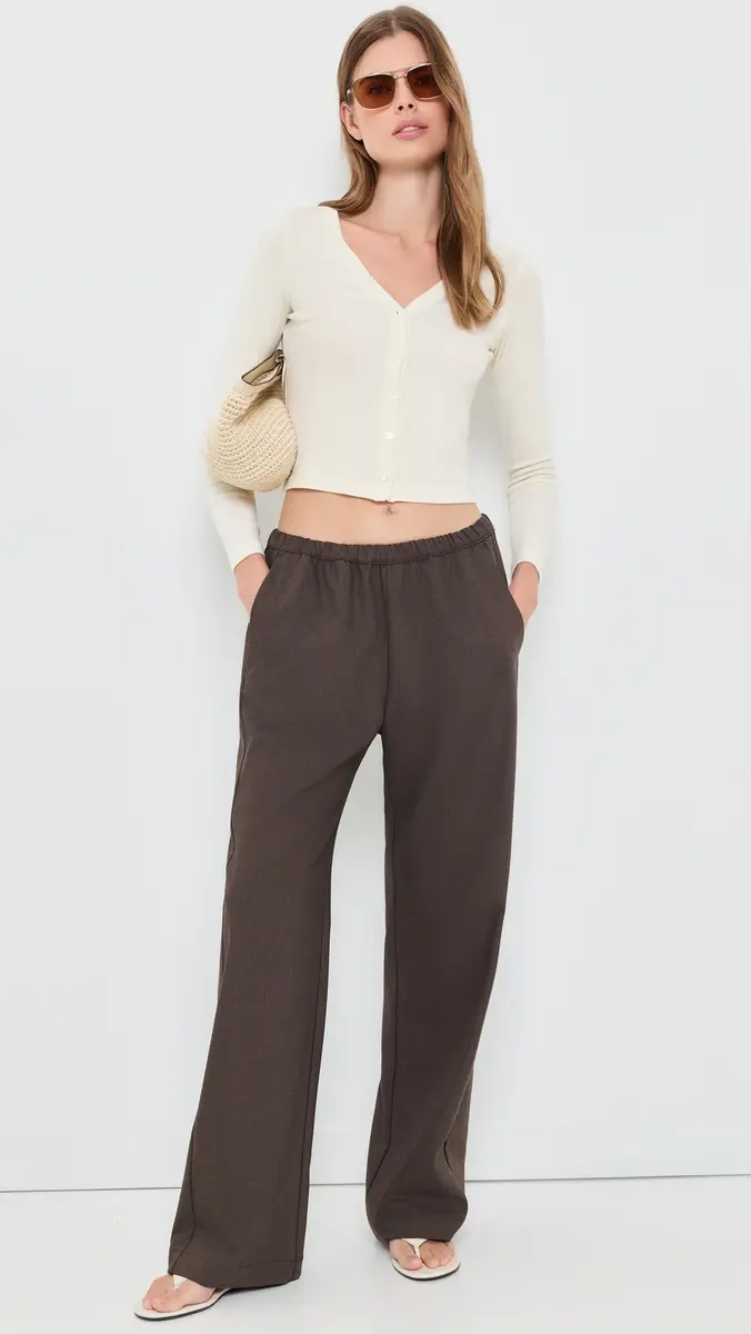 ENZA COSTA Supima Cotton V Neck Cardigan | Thumbnail 5