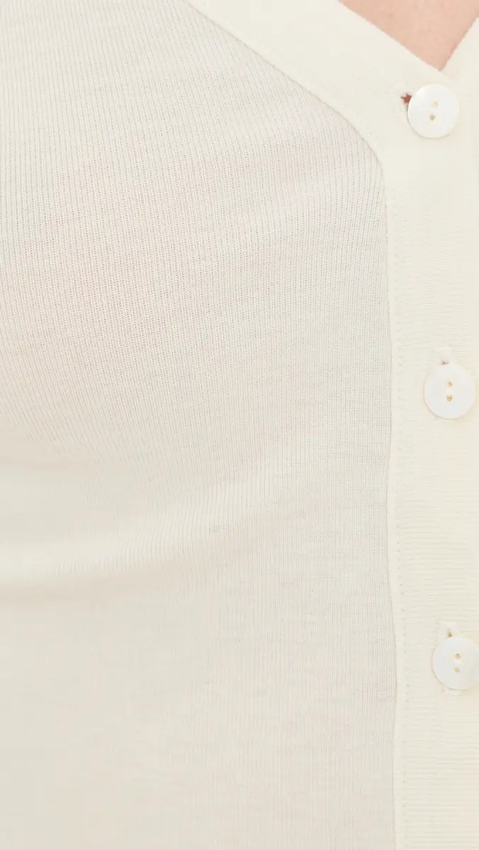 ENZA COSTA Supima Cotton V Neck Cardigan | Thumbnail 6