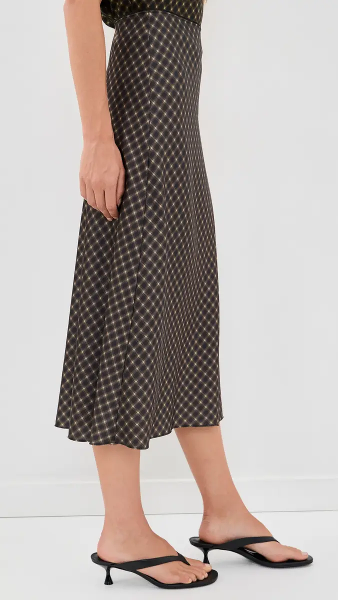 Vince Plaid Slip Skirt | Thumbnail 4 Vince Plaid Slip Skirt | Thumbnail 4