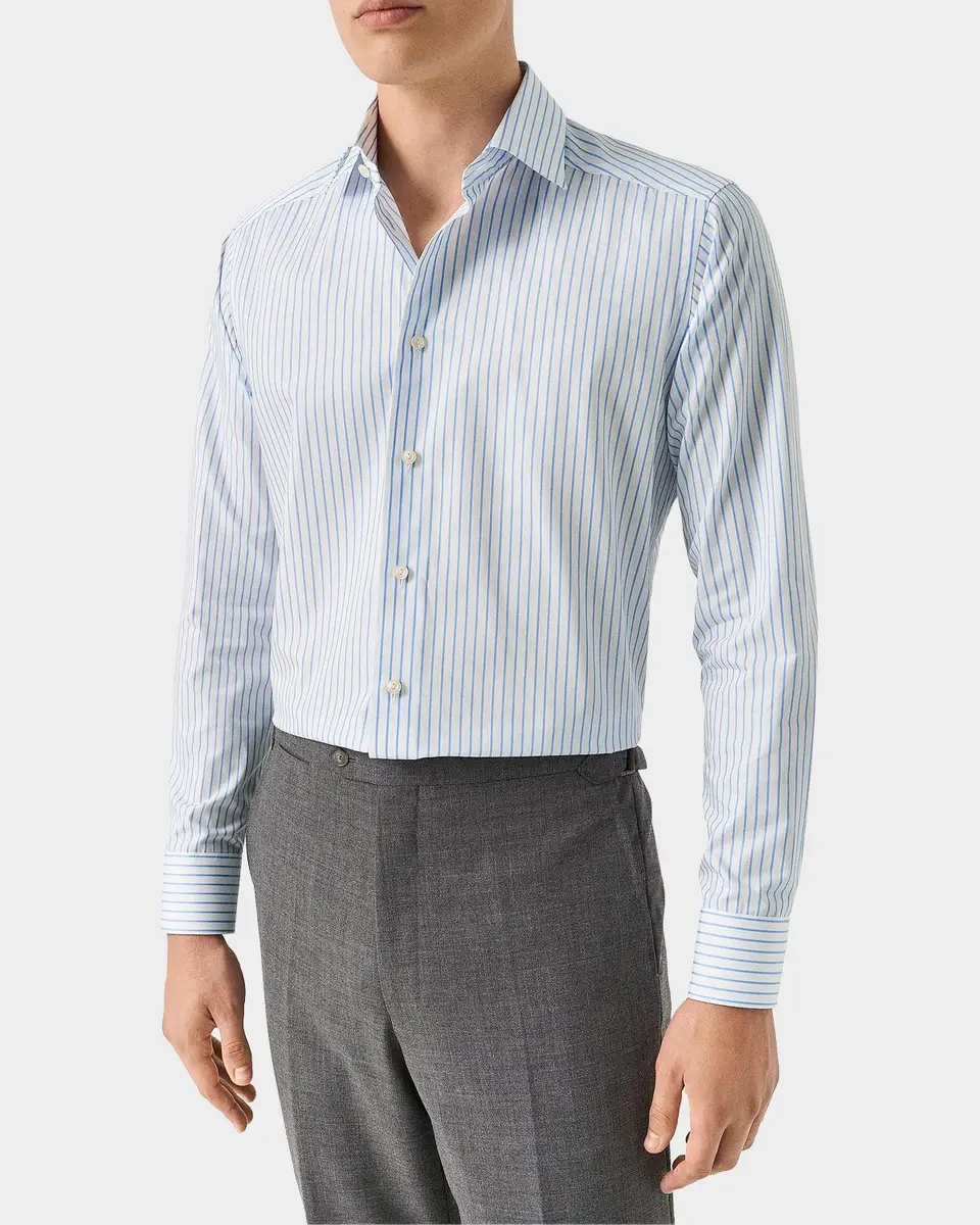 Eton Men's Striped Cotton Contemporary-Fit Shirt | Thumbnail 3 Eton Men's Striped Cotton Contemporary-Fit Shirt | Thumbnail 3