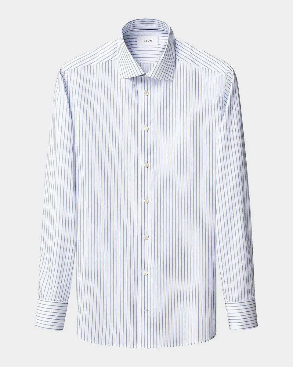 Eton Men's Striped Cotton Contemporary-Fit Shirt | Thumbnail 6 Eton Men's Striped Cotton Contemporary-Fit Shirt | Thumbnail 6