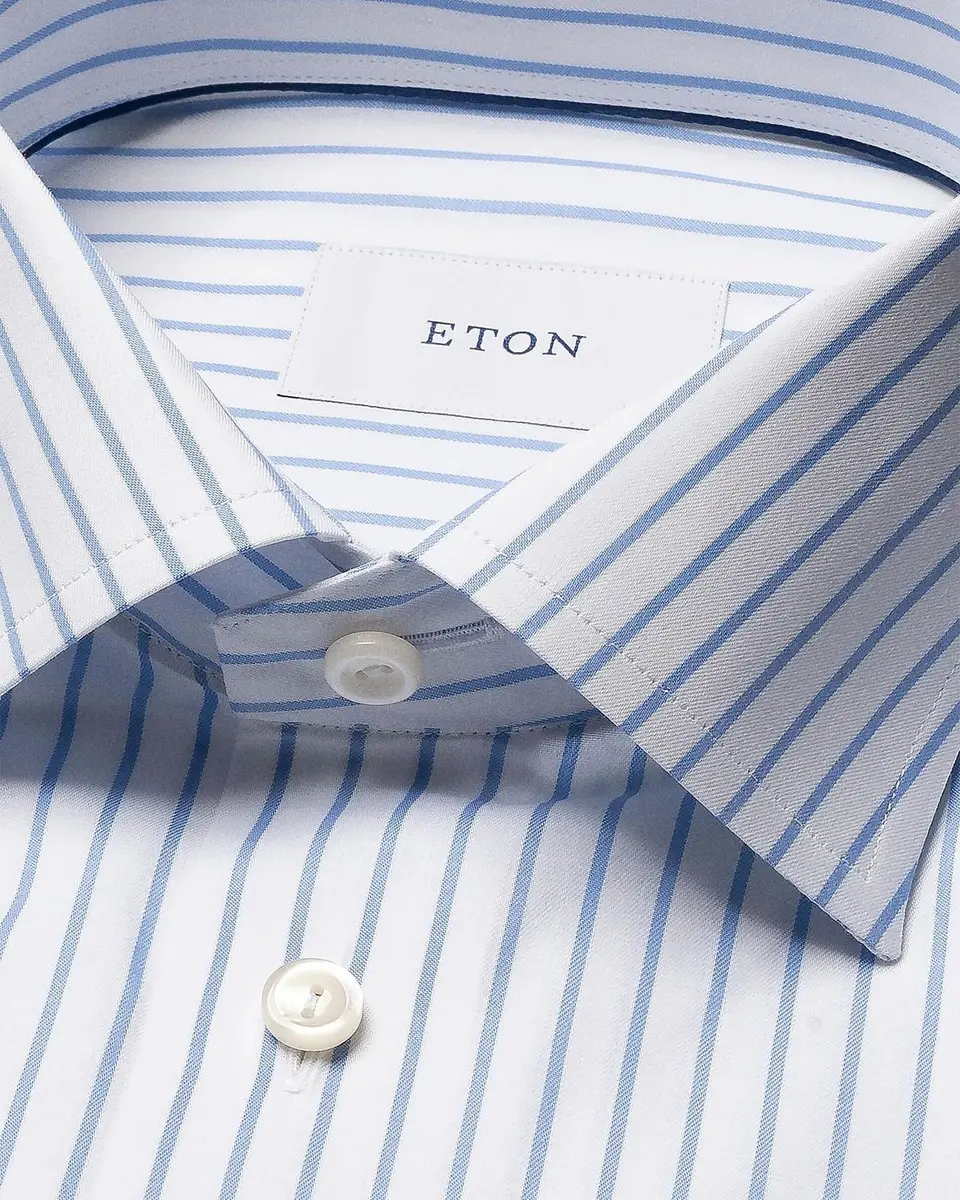 Eton Men's Striped Cotton Contemporary-Fit Shirt | Thumbnail 7 Eton Men's Striped Cotton Contemporary-Fit Shirt | Thumbnail 7