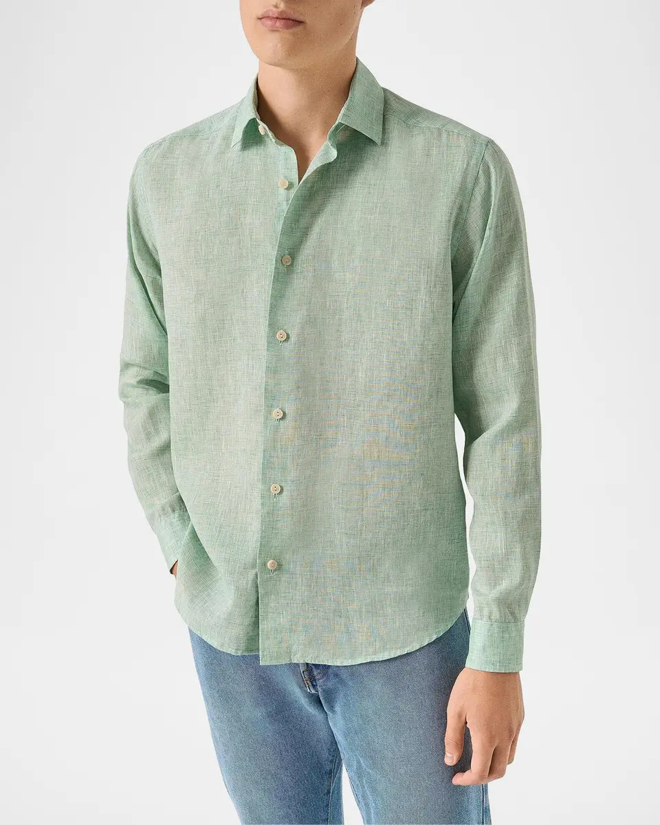 Eton Men's Linen Long-Sleeve Shirt | Thumbnail 3 Eton Men's Linen Long-Sleeve Shirt | Thumbnail 3