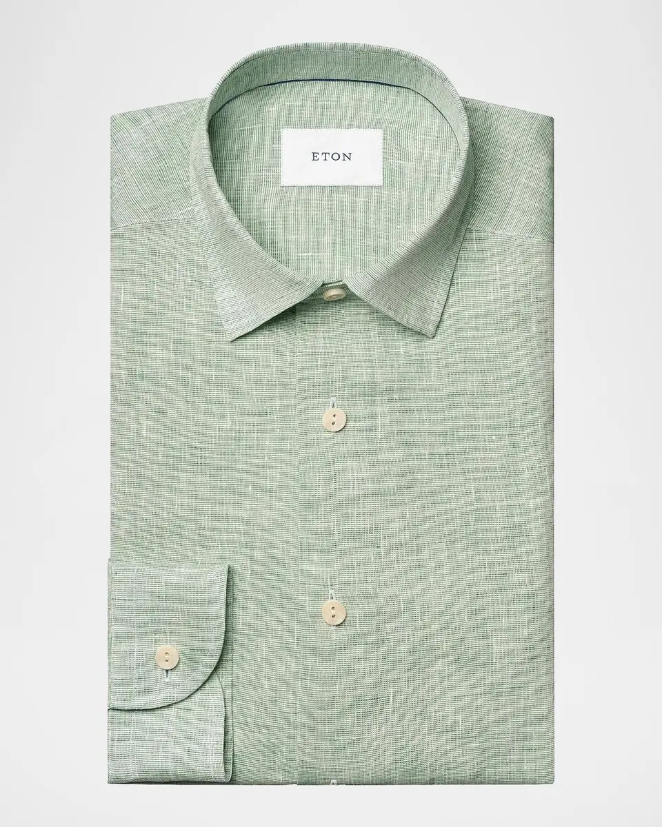 Eton Men's Linen Long-Sleeve Shirt | Thumbnail 6 Eton Men's Linen Long-Sleeve Shirt | Thumbnail 6