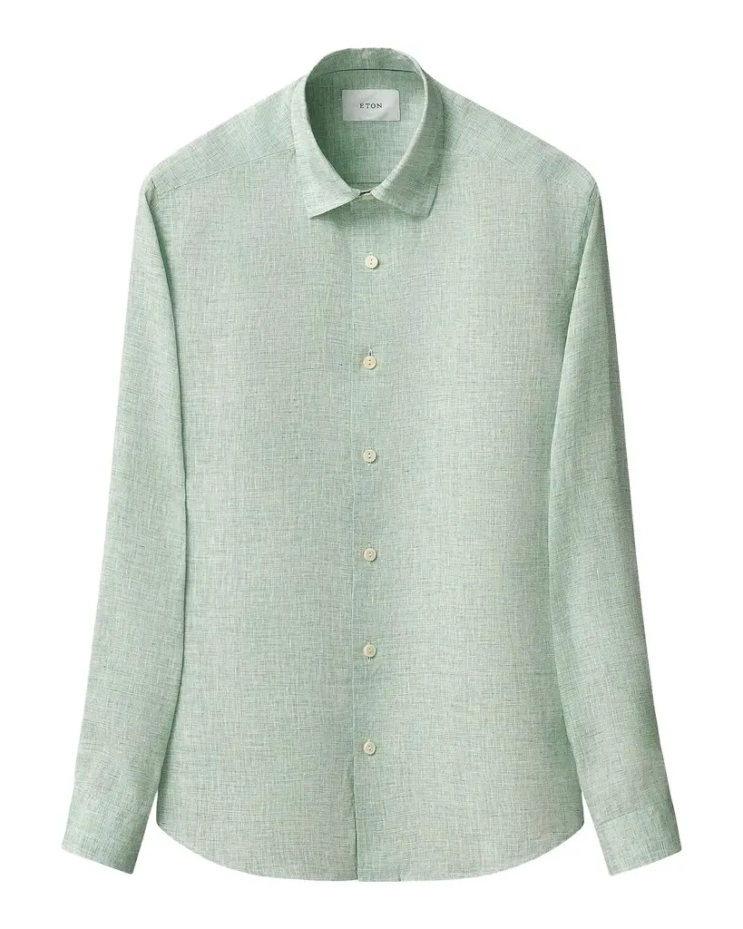 Eton Men's Linen Long-Sleeve Shirt | Image 1 Eton Men's Linen Long-Sleeve Shirt | Image 1