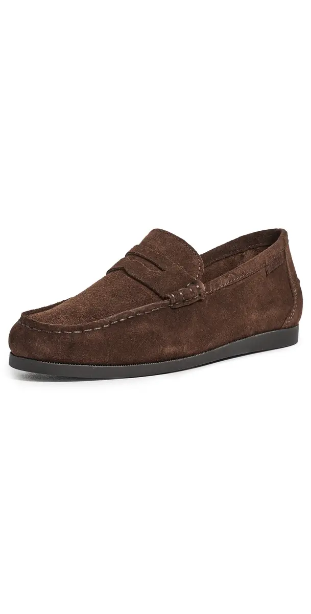 MANEBI Penny Loafers Suede Cocoa | Image 1 MANEBI Penny Loafers Suede Cocoa | Image 1