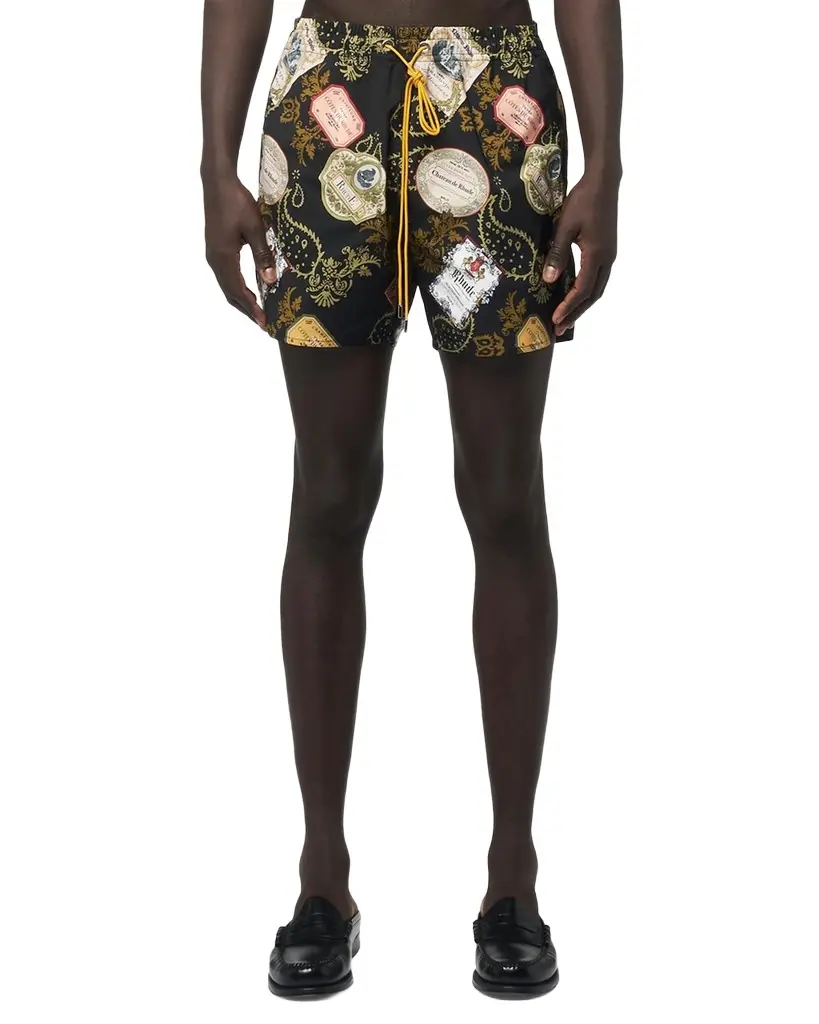 Rhude Men's Vin Bandana-Print Swim Trunks | Image 1 Rhude Men's Vin Bandana-Print Swim Trunks | Image 1