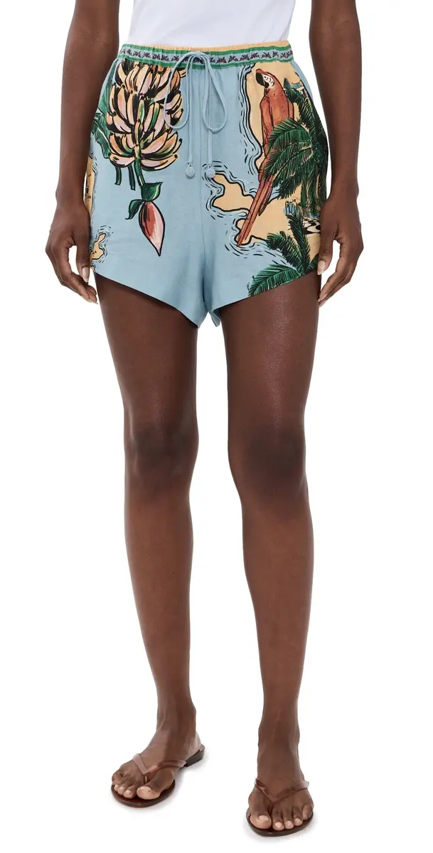 Farm Rio Beaches Path Shorts Beaches Path Multicolor | Image 1 Farm Rio Beaches Path Shorts Beaches Path Multicolor | Image 1