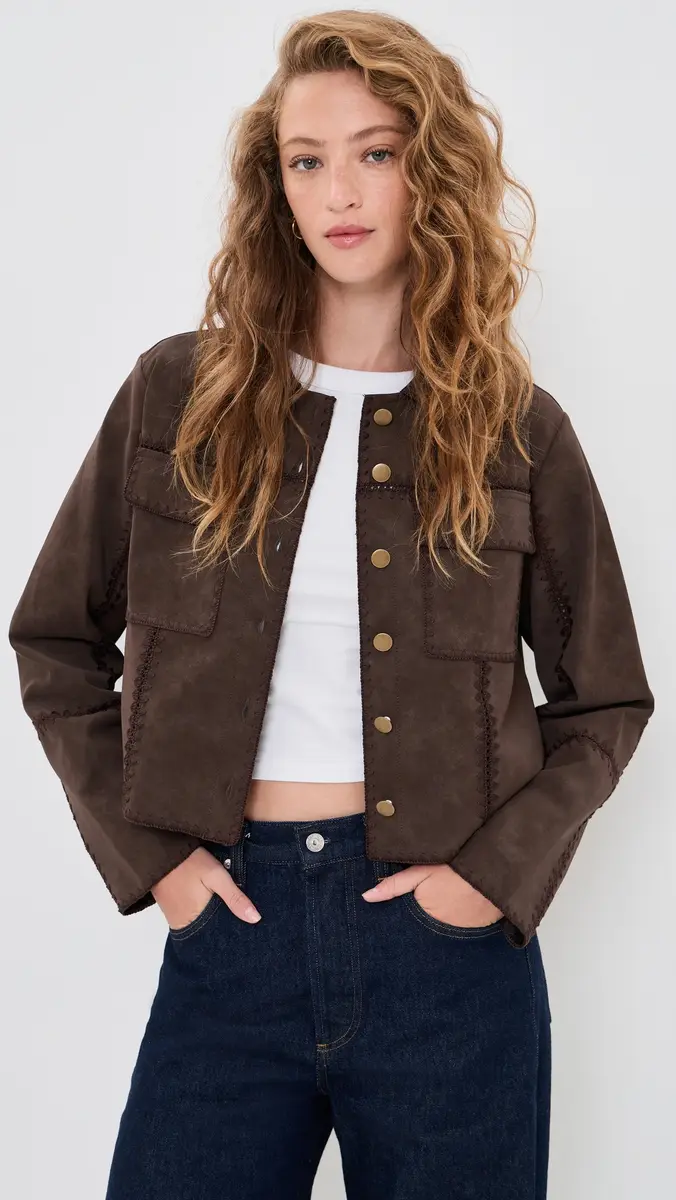En Saison Pauline Faux Suede Jacket | Thumbnail 2 En Saison Pauline Faux Suede Jacket | Thumbnail 2