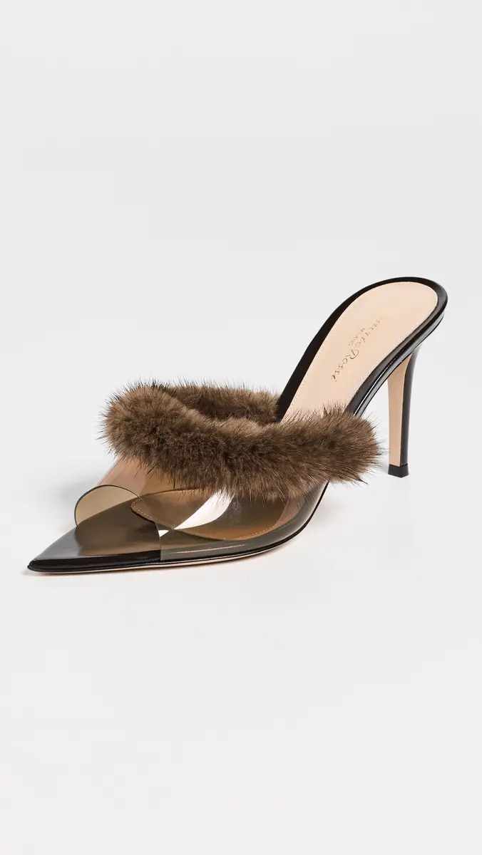 Gianvito Rossi Mink Stiletto Heels | Thumbnail 2 Gianvito Rossi Mink Stiletto Heels | Thumbnail 2