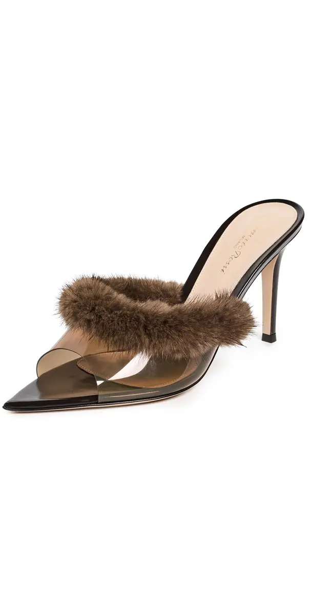 Gianvito Rossi Mink Stiletto Heels Brown/Brown/Moka | Image 1 Gianvito Rossi Mink Stiletto Heels Brown/Brown/Moka | Image 1