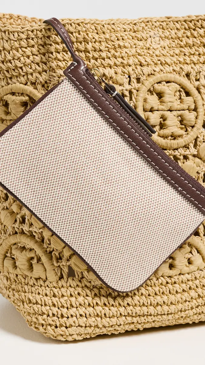 Tory Burch Lock T Monogram Crochet Bucket Bag | Thumbnail 6 Tory Burch Lock T Monogram Crochet Bucket Bag | Thumbnail 6