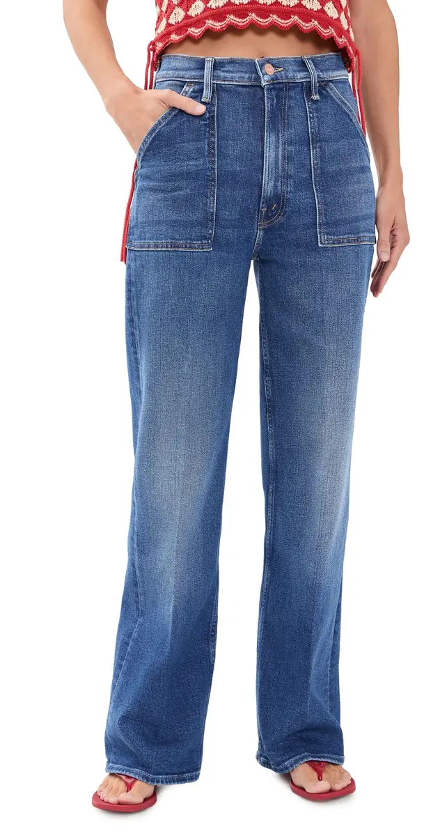 Mother Petite Lil Patch Maven Sneak Jeans | Image 1 Mother Petite Lil Patch Maven Sneak Jeans | Image 1