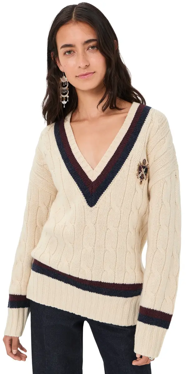 Zimmermann Valiant Cable Knit Sweater Natural | Image 1 Zimmermann Valiant Cable Knit Sweater Natural | Image 1
