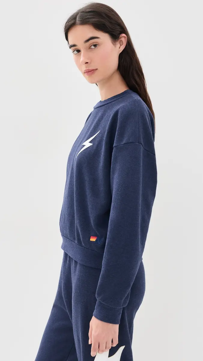 Aviator Nation Bolt Stitch Crew Sweatshirt | Thumbnail 4 Aviator Nation Bolt Stitch Crew Sweatshirt | Thumbnail 4