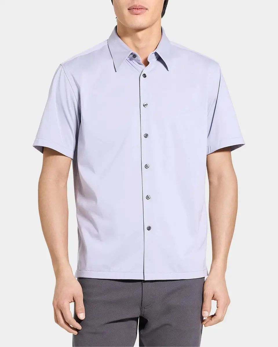 Theory Men's Irving Solid Sport Shirt | Thumbnail 4 Theory Men's Irving Solid Sport Shirt | Thumbnail 4