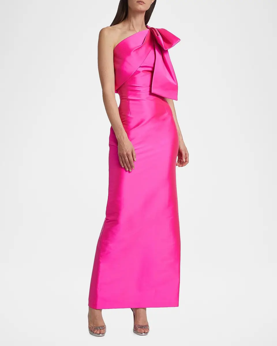 SACHIN & BABI Bonnie One-Shoulder Satin Gown | Thumbnail 2