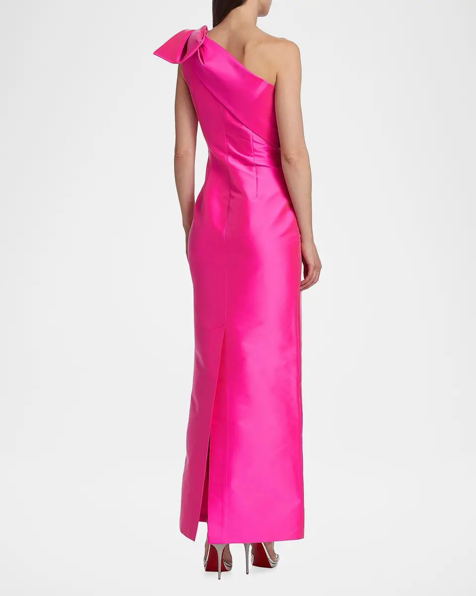 SACHIN & BABI Bonnie One-Shoulder Satin Gown | Thumbnail 3