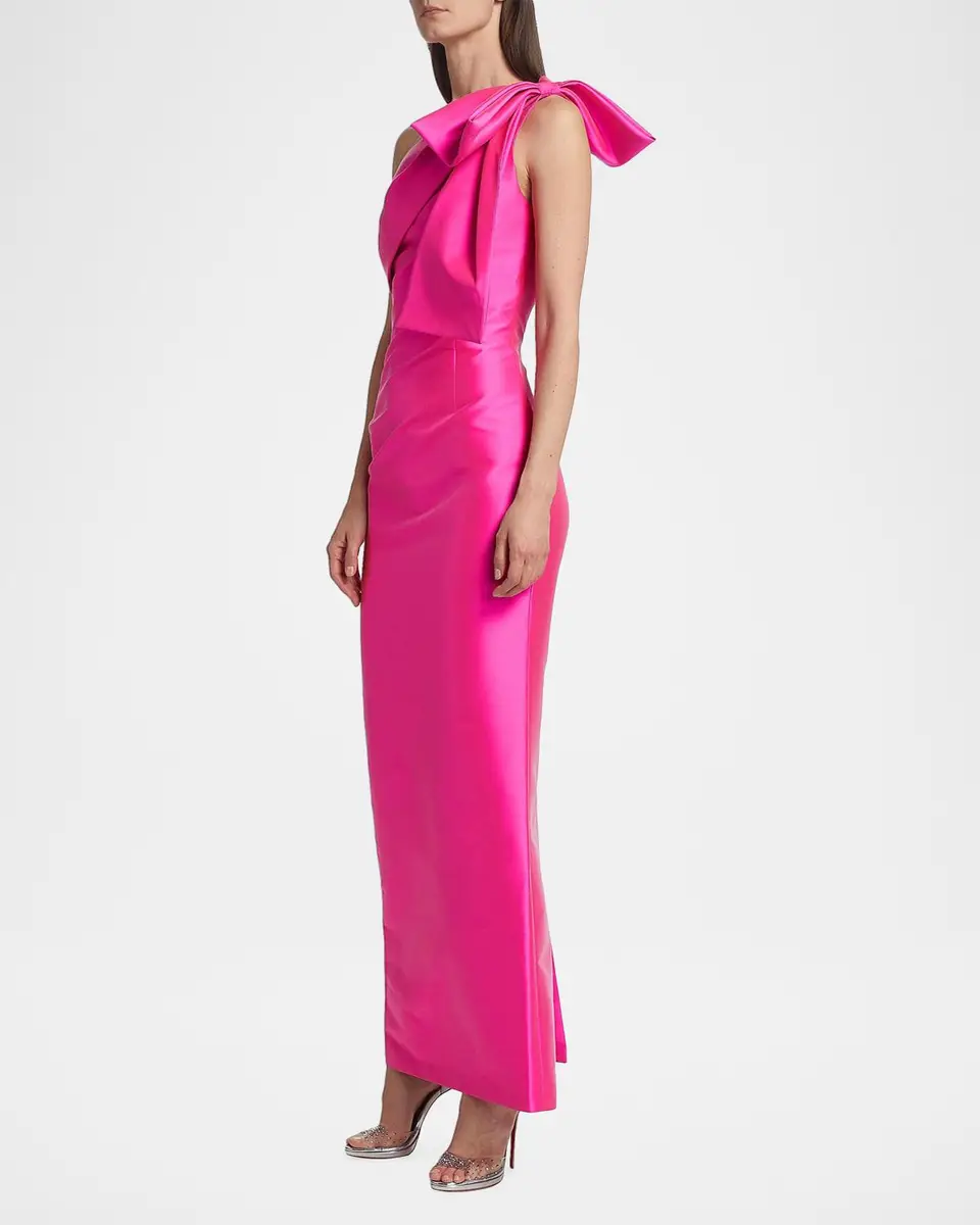 SACHIN & BABI Bonnie One-Shoulder Satin Gown | Thumbnail 7