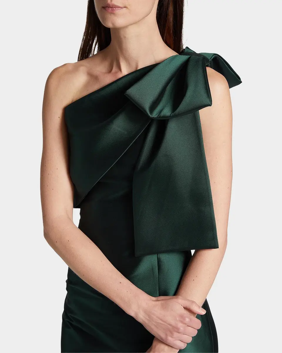 SACHIN & BABI Bonnie One-Shoulder Satin Column Gown | Thumbnail 5