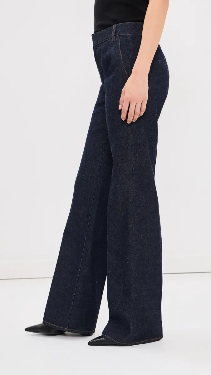 Tibi Indigo Denim Pat Jeans | Thumbnail 4