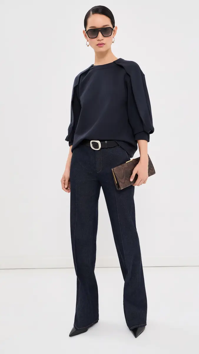Tibi Indigo Denim Pat Jeans | Thumbnail 5
