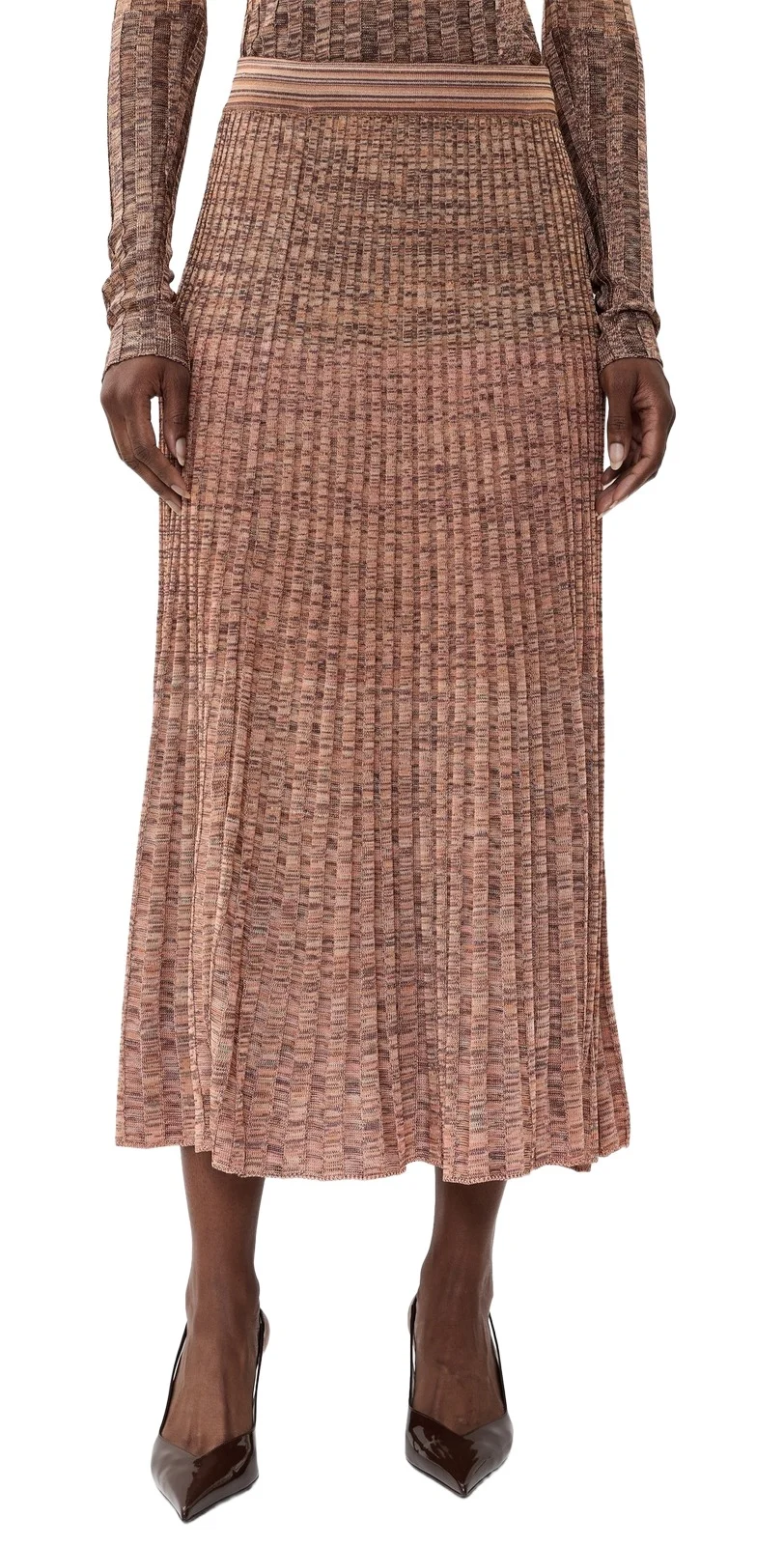 Mouline Rib Midi Skirt