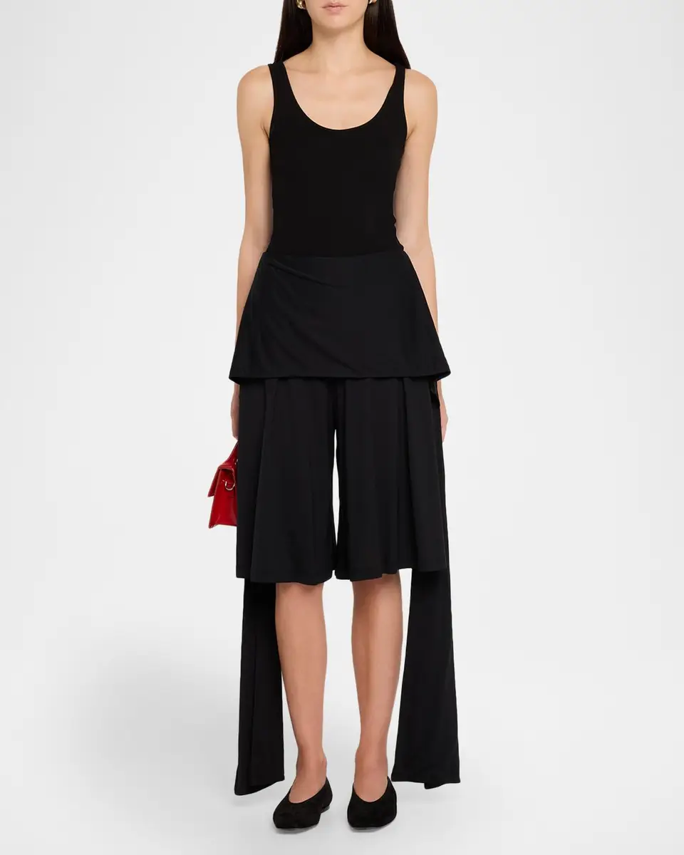 TOTEME Tie Waist Jersey Culotte Pants | Thumbnail 2 TOTEME Tie Waist Jersey Culotte Pants | Thumbnail 2