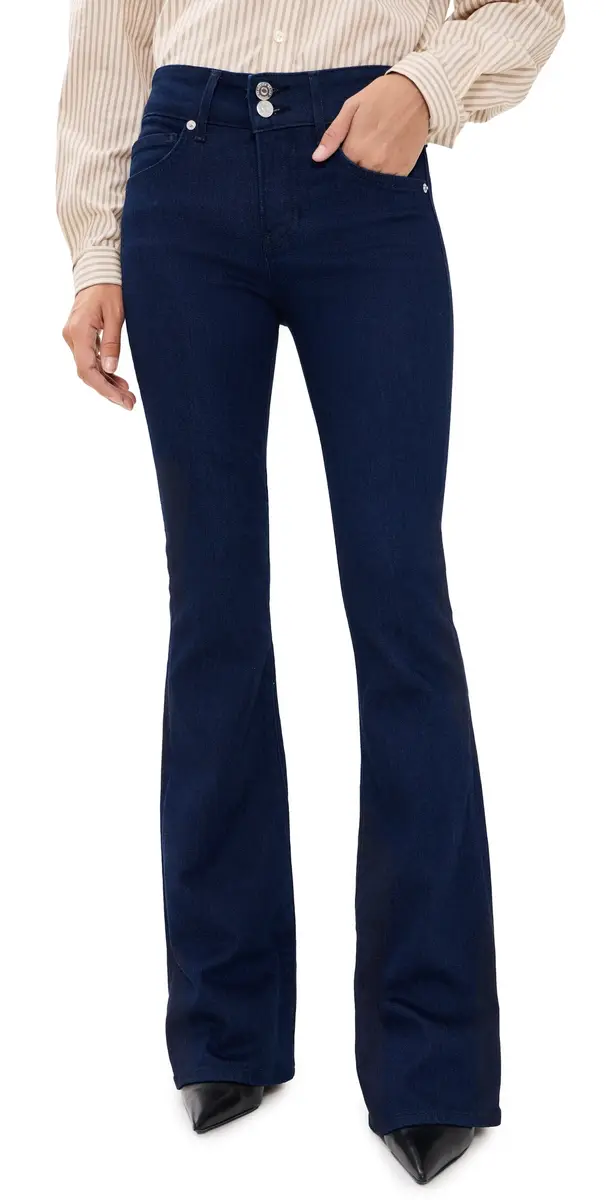 Veronica Beard Jean Beverly Skinny Flare Jeans Indigo Rinse | Image 1 Veronica Beard Jean Beverly Skinny Flare Jeans Indigo Rinse | Image 1