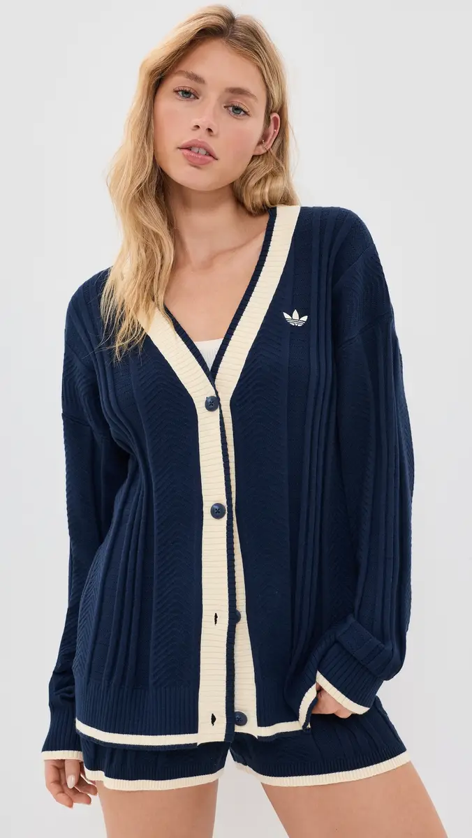 Adidas Cable Knit Cardigan | Thumbnail 2 Adidas Cable Knit Cardigan | Thumbnail 2