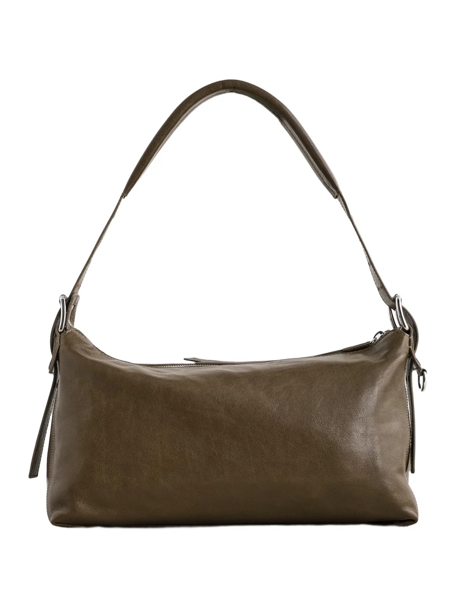 Belted Baguette Shoulder Bag