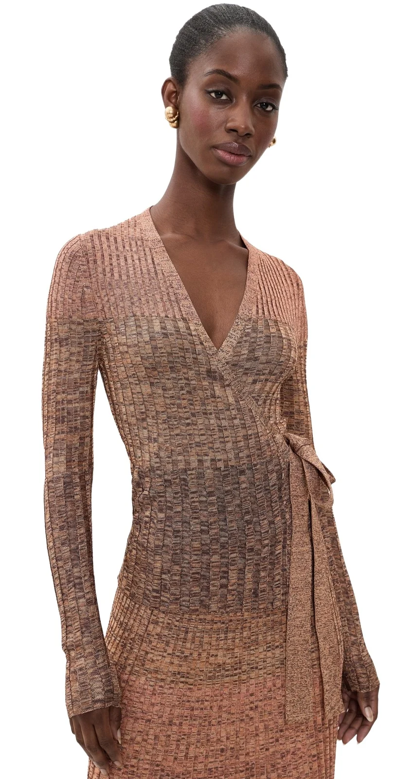 Mouline Rib Sweater Wrap Top Mouline Rib Sweater Wrap Top